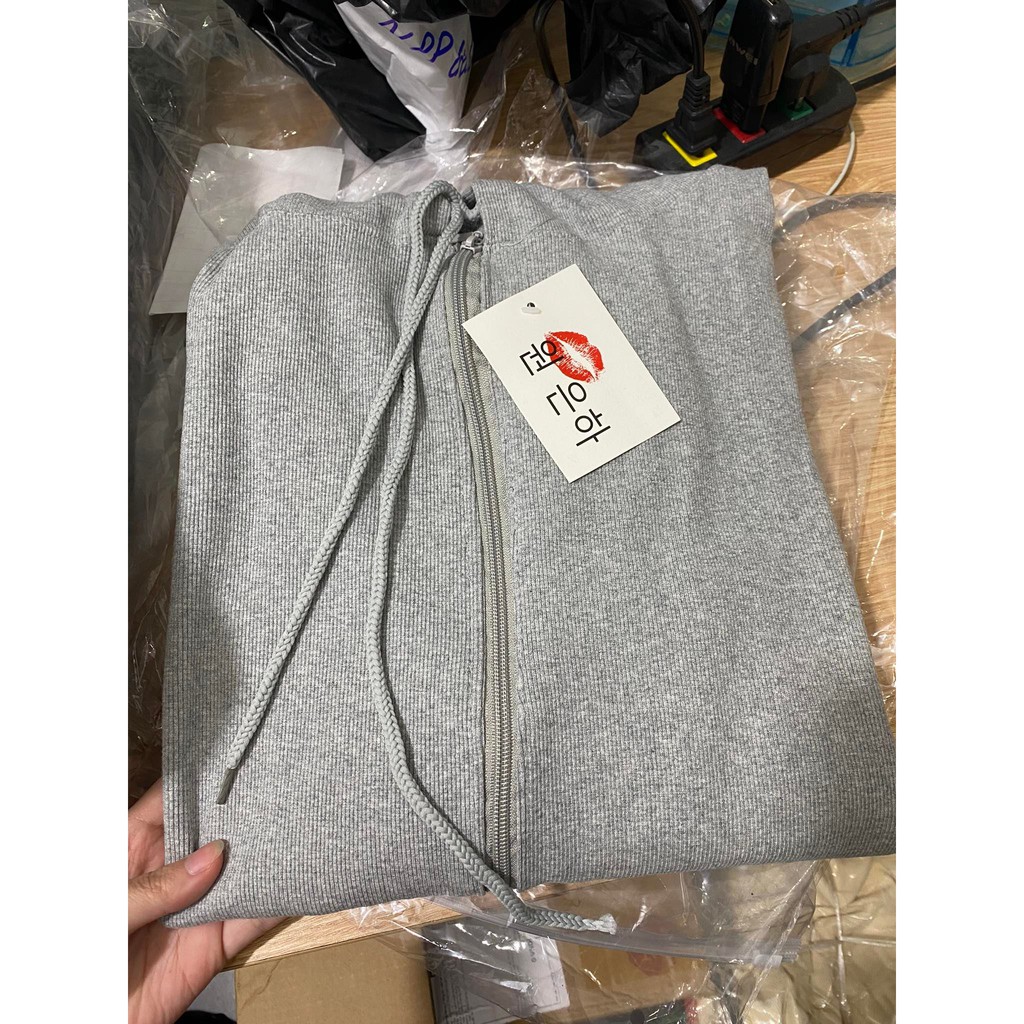 Áo khoác nỉ len tăm nam nữ trơn basic Cheapy đen xanh trắng be ghi đỏ freesize unisex phom rộng dáng hoddie zip C650