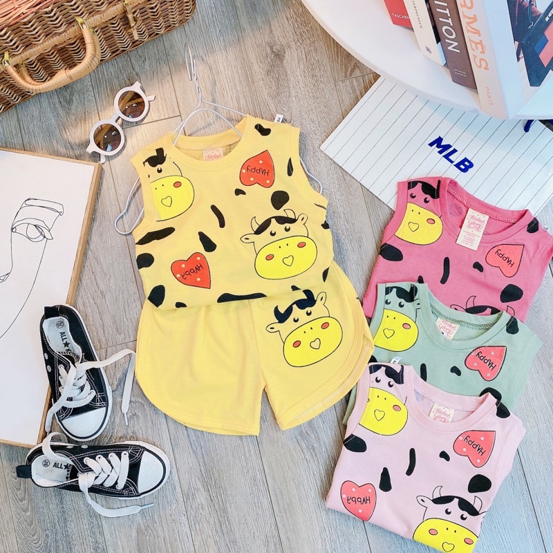 Bộ bò sữa quần vạt bầu cho bé