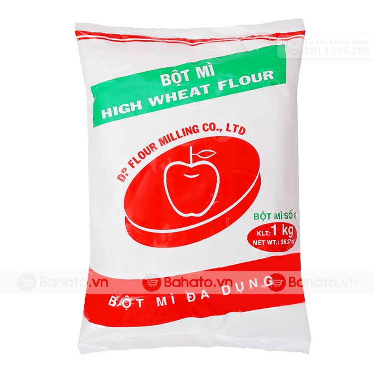 Bột mì đa dụng Vikybomi hiệu táo đỏ 1kg