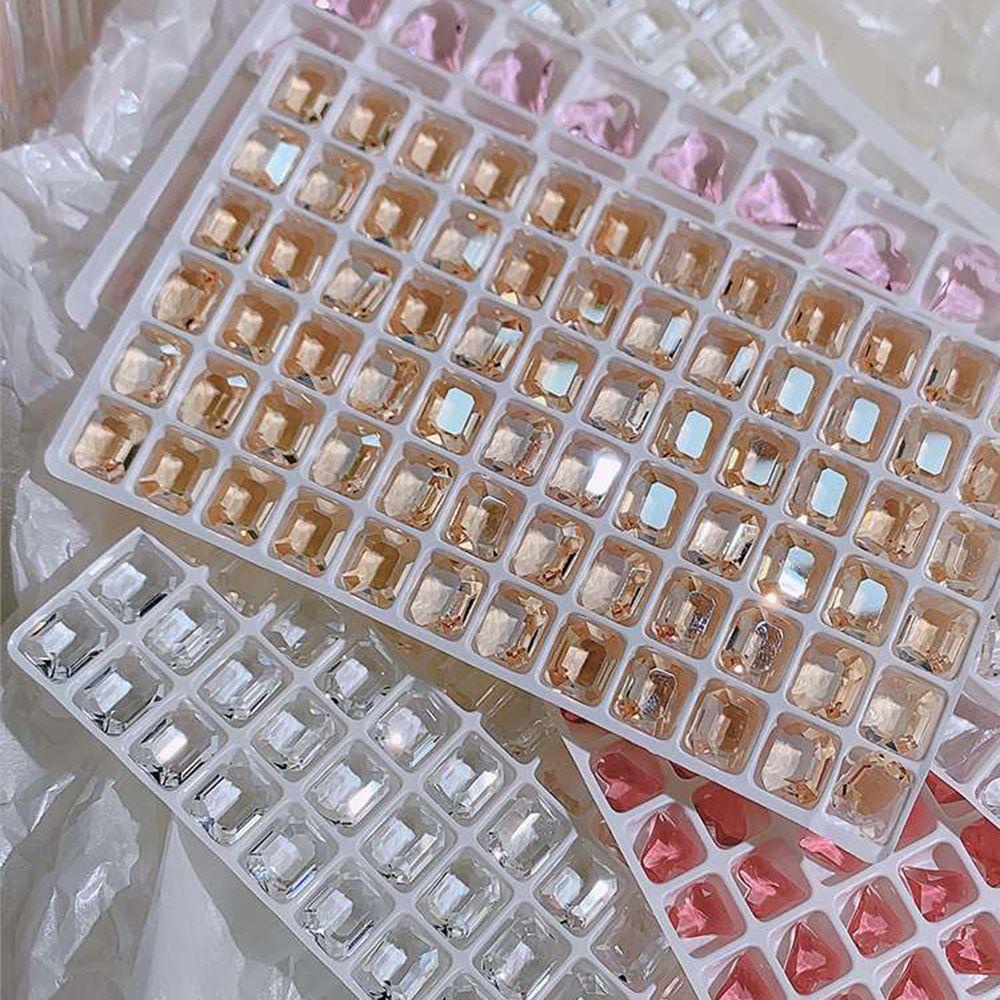 Phụ Kiện Trang Trí Móng Tay Nghệ Thuật Chống Rơi Tiện Dụng|Khuyên Tai Trái Tim Lấp Lánh