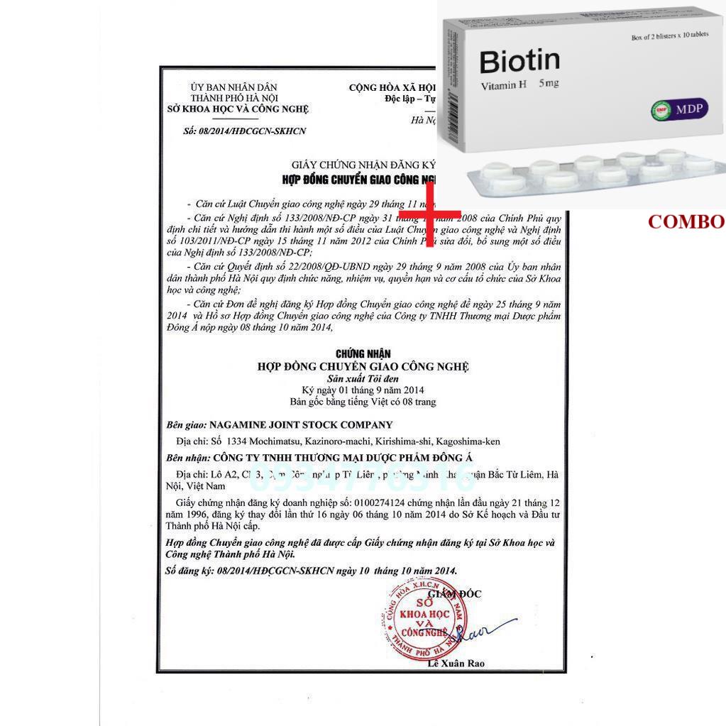Combo Biotin 5mg+ ✅ Tỏi đen  - Tỏi kim cương Đông Á