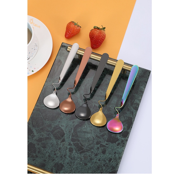 Muỗng Cà Phê Hình Chữ S Bằng Thép Không Gỉ 304