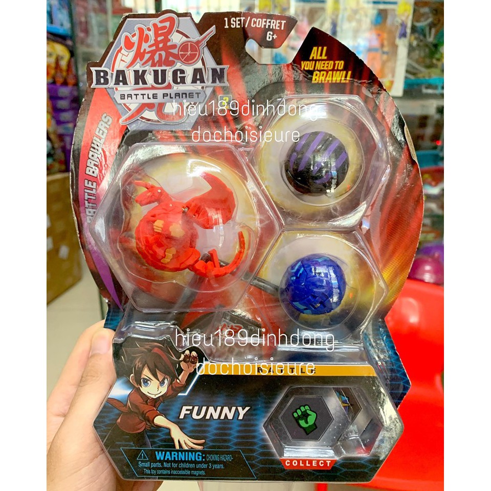 Bộ Sưu Tập Vỉ 3 BAKUGAN DÒNG SIÊU CHIẾN BINH loại rẻ chất lượng vừa phải