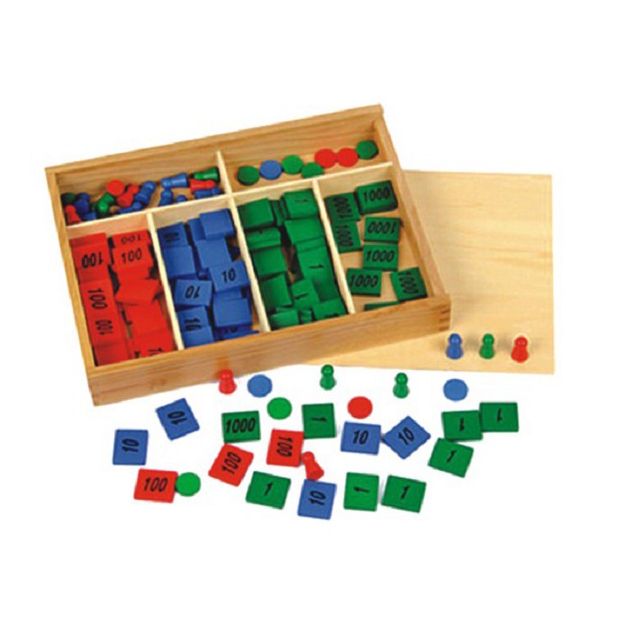 Trò chơi với các tem số Montessori (Stamp Game)