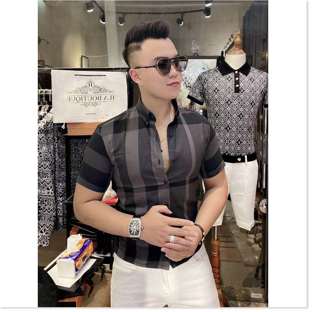 ÁO SƠ MI TAY NGẮN 3D,ÁO ĐƯỢC THIẾT KẾ KẺ SỌC SIÊU NGẦU KOKO MI STORE