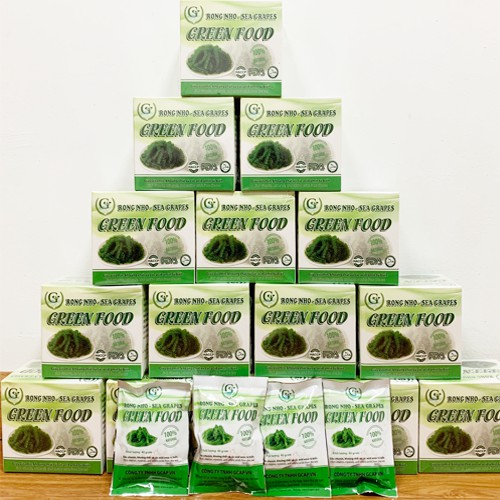 Bán sỉ 5 Hộp Rong nho Tách nước Green Food 100% Natural - Hộp 200gr  Hàng Công Ty Check Thông Tin Qua Mã Vạch