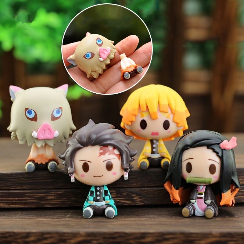 Set 4 Mô Hình Nhân Vật Hoạt Hình Anime Dễ Thương