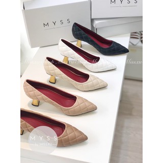 Giày mũi nhọn chần ô 6cm Myss - CG147