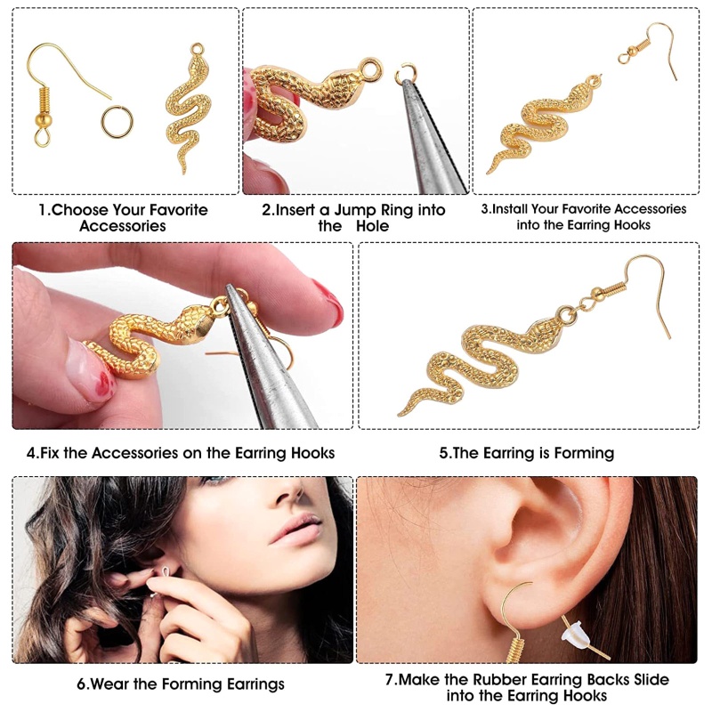 Set 450 Cái Gồm 150 Móc Và 150 Hạt Gắn Trang Sức