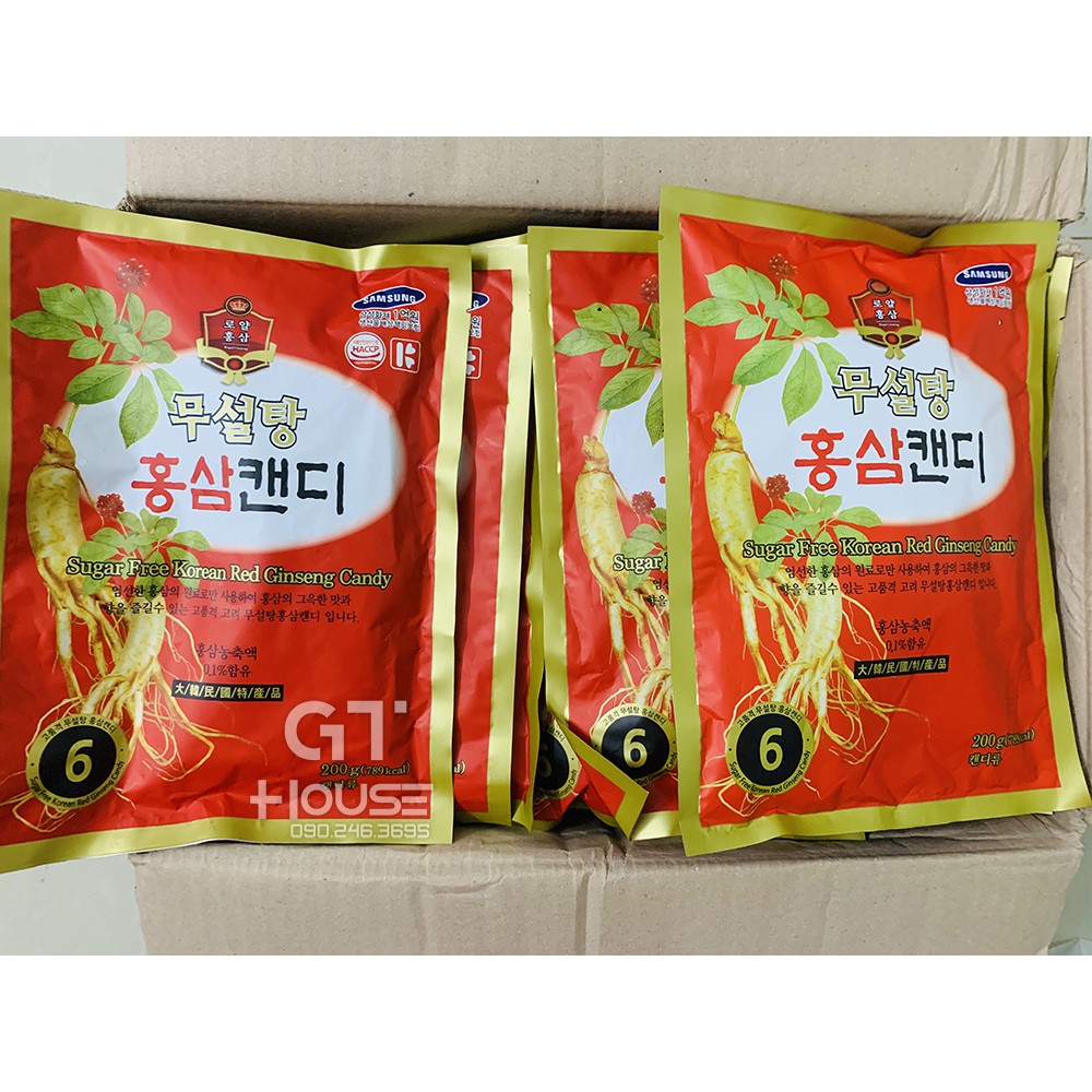 Kẹo Hồng Sâm Không Đường - Suger Free Korean Red Ginseng Candy