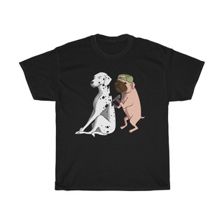 [SIÊU RẺ] UNISEX Áo thun in hình xăm của hai chú chó hài hước và đáng yêu dog shirt