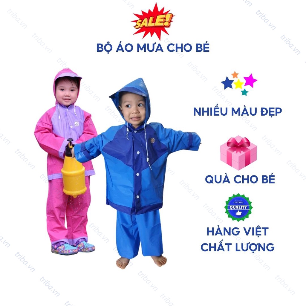Áo Mưa Trẻ Em, Bộ Áo Mưa Cho Bé SƠN THỦY