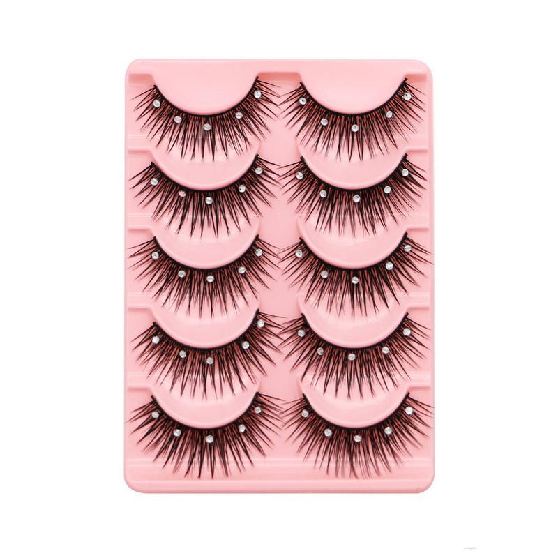 Lông mi giả trang điểm nude tự nhiên đính kim cương giả dày dặn 817 | BigBuy360 - bigbuy360.vn