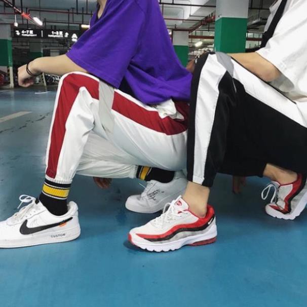 Quần jogger Nỉ unisex Phản Quang Gối nam nữ phong cách thời trang kmg