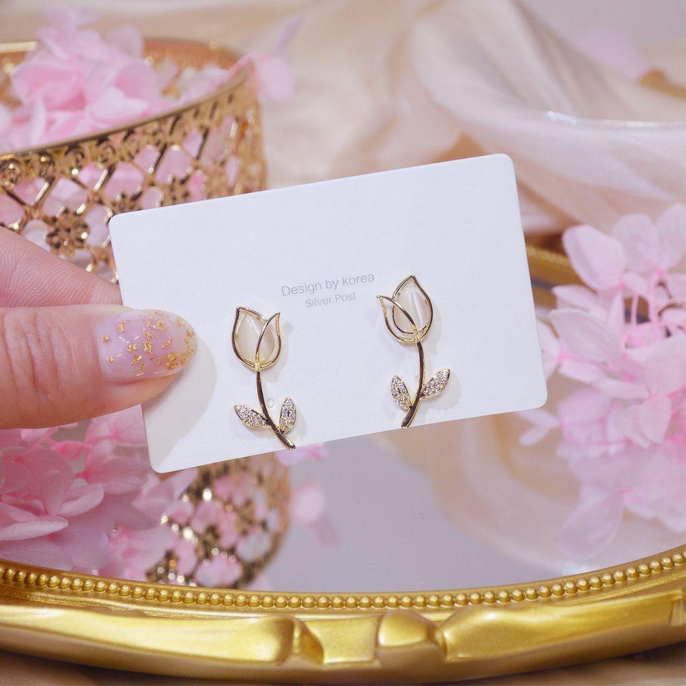 Khuyên Tai Hình Hoa Tulip Thanh Lịch Cho Học Sinh Nữ