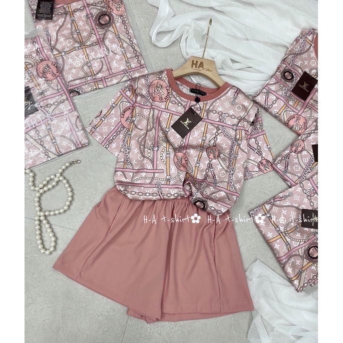 Set thời trang cá tính áo cộc quần sooc lụa, bộ cộc lụa