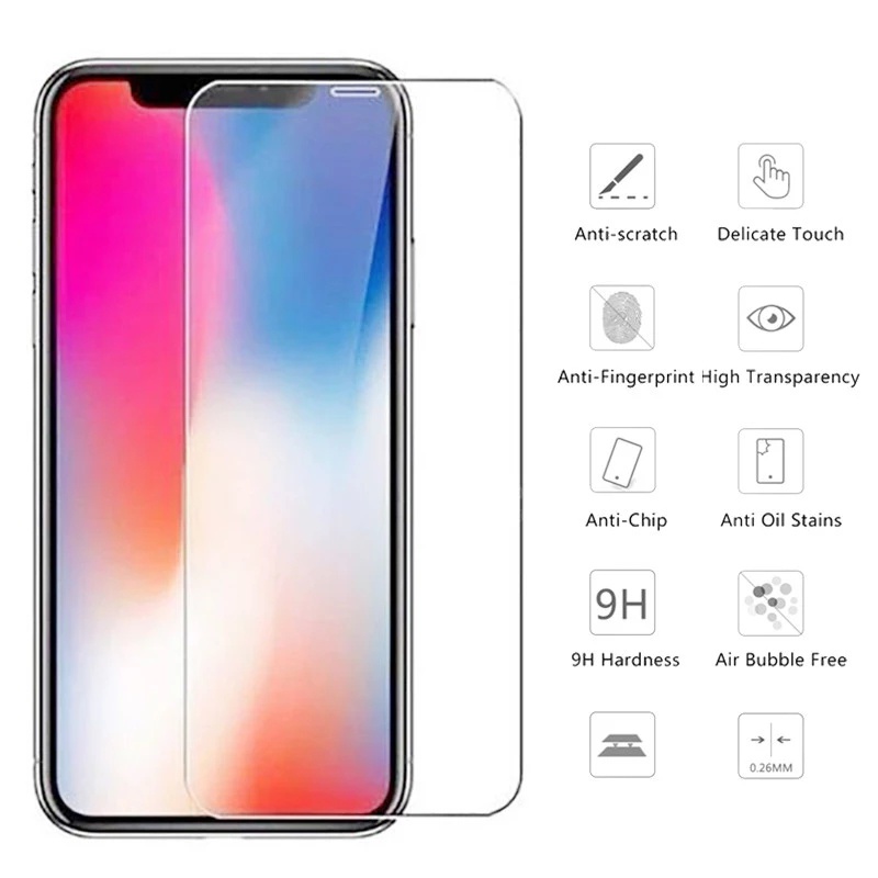 Set 3 Kính Cường Lực Bảo Vệ Màn Hình Điện Thoại iphone 15 14 13 12 mini 11 pro max