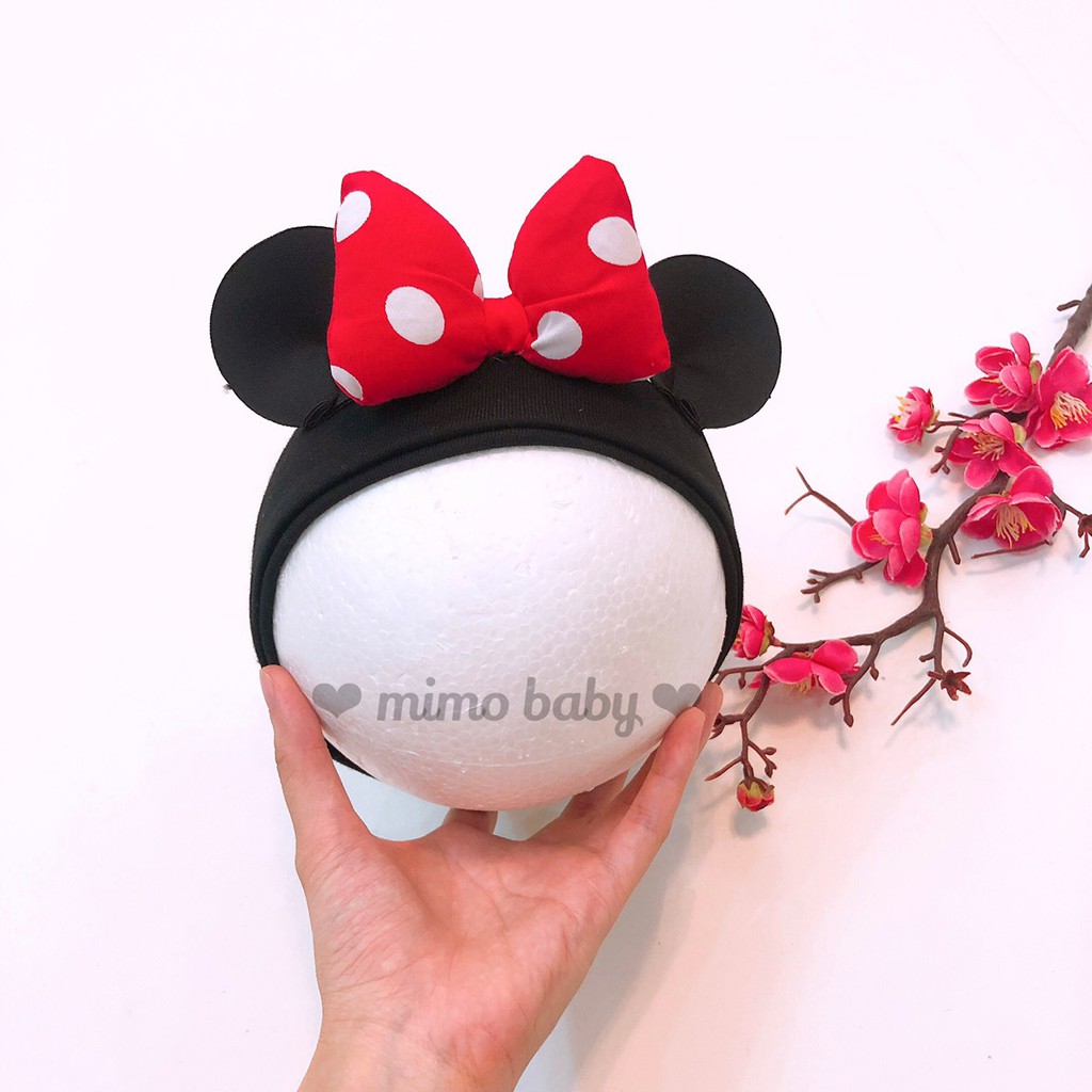 Băng đô bản to nơ mickey Unisex cho bé