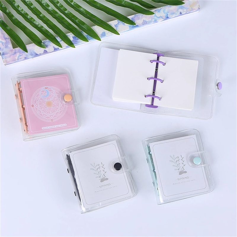 Bìa Sổ Tay 3 Lỗ Trong Suốt Dạng Dẻo Dễ Thương Tiện Dụng Cho Học Sinh