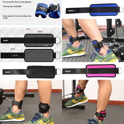 Quấn Cổ Chân Tập Gym , Tập Chân Mông Với Cáp Chính Hãng Aolikes QCC-6666