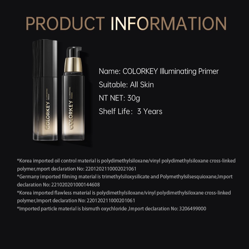 Kem lót COLORKEY che khuyết điểm kiềm dầu trang điểm tươi tắn 30g | BigBuy360 - bigbuy360.vn