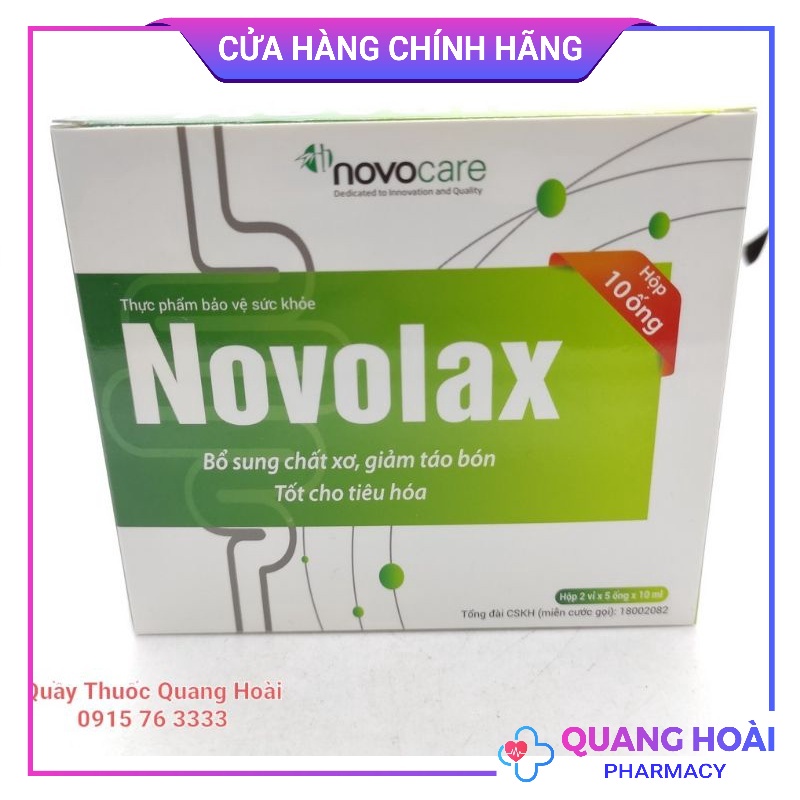 Novolax bổ sung chất xơ hòa tan, giảm táo bón