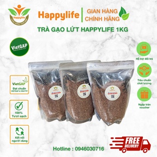 Trà Gạo Lứt Huyết Rồng Đỗ Đen Happylife túi 1kg - Giữ dáng giảm cân, thanh nhiệt mát gan an thần ngủ ngon, lợi sữa