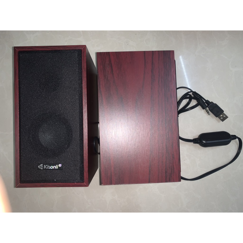 Loa Kisonli T-003  2.0 đen, đỏ, Loa vi tính cặp 2 cái Kisonli T 003