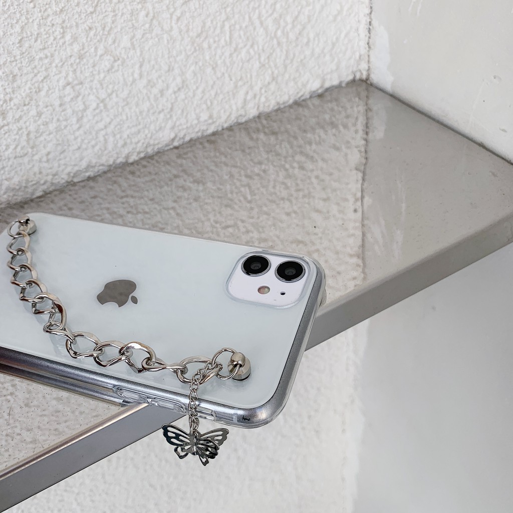 Butterfly Ốp Tpu Có Dây Đeo Trang Trí Hình Bướm Thời Trang Cho13 pro max  Iphone7 7 Plus8 8plus Xr X / Xs Xs Max 11 11 Pro 11 Pro Max 12 pro max