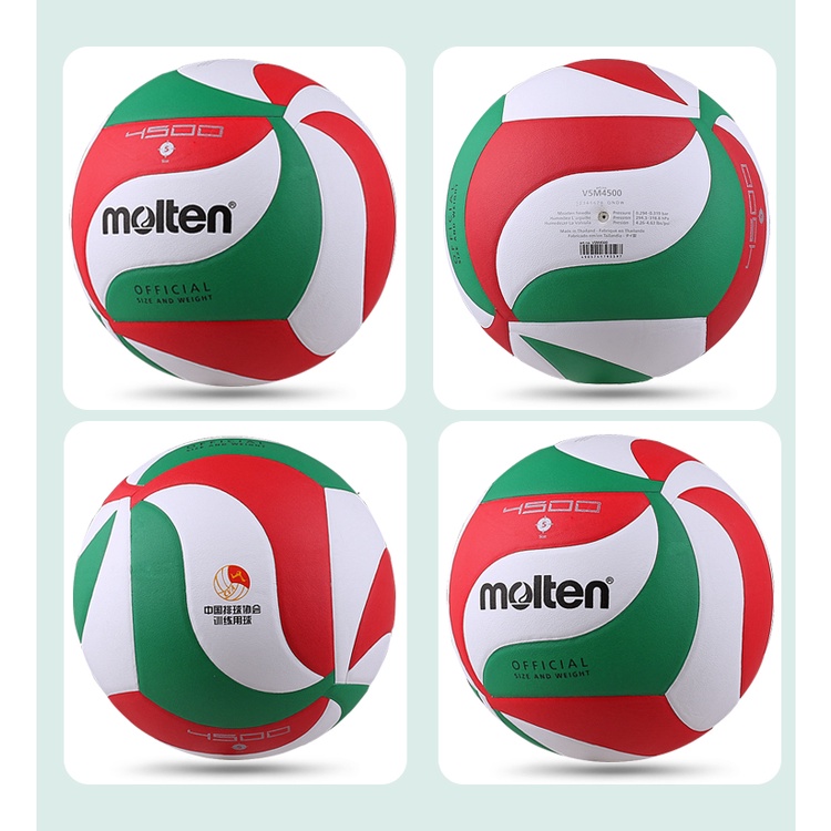 Qủa Bóng Chuyền Molten FIVB V5M5000 V5M4500 5000 Bằng PU Siêu Mềm Cho Nam Và Nữ