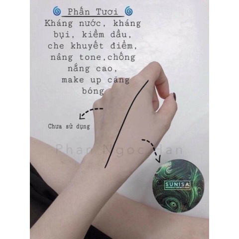 Phấn Nước Sunisa Kèm Cọ Dặm Trang Điểm Đầu Tròn Siêu Tiện Lợi | BigBuy360 - bigbuy360.vn