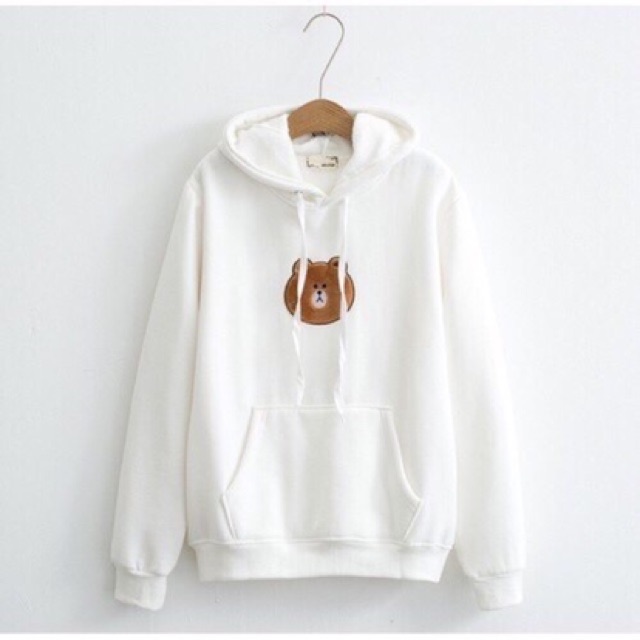 ÁO HOODIE NỈ DÀNH CHO NỮ IN HÌNH GẤU DỄ THƯƠNG