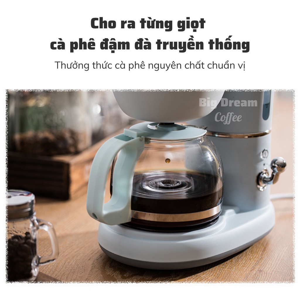 Máy pha cà phê mini tự động BEAR KFJ-A06K1 chính hãng pha coffee Espresso cafe nguyên chất máy pha cafe đa năng_BH 12th