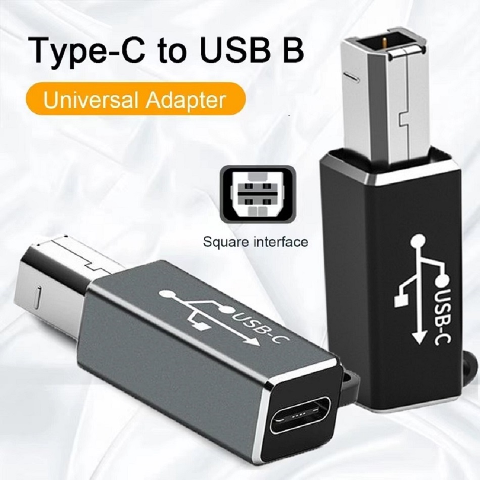 Bộ Chuyển Đổi USB Type C Cái Sang USB B Đực Cho Máy In / Trống Điện