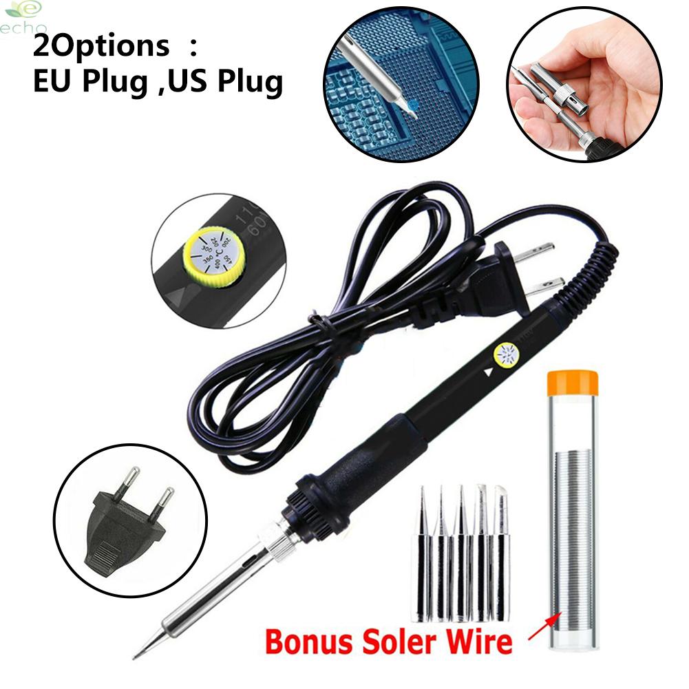 Electric Soldering Iron 60W Adjustable Professional 200-450 ° C For electronics kits radios Soldering Iron Tip