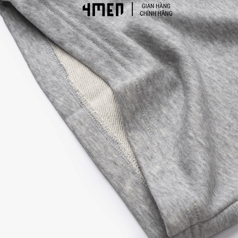 Quần Short Nam Regular Tag Kim Loại 4MEN QS030 lưng thu, vải cottmềm mịn, thấm mồ hôi, co giãn thoải mái
