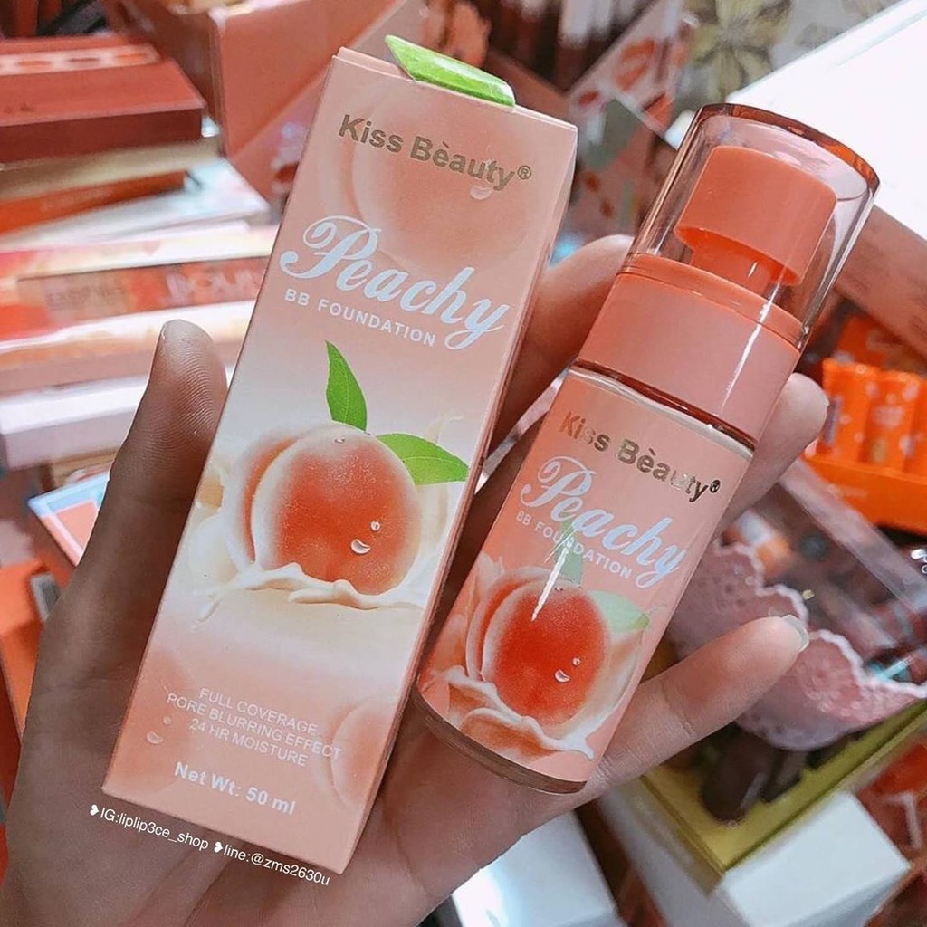 🍓Combo makeup 2 món ( Kem nền Peachy + phấn phủ Peach ) KISS BEAUTY made in THÁI LAN 🇫🇷 | BigBuy360 - bigbuy360.vn