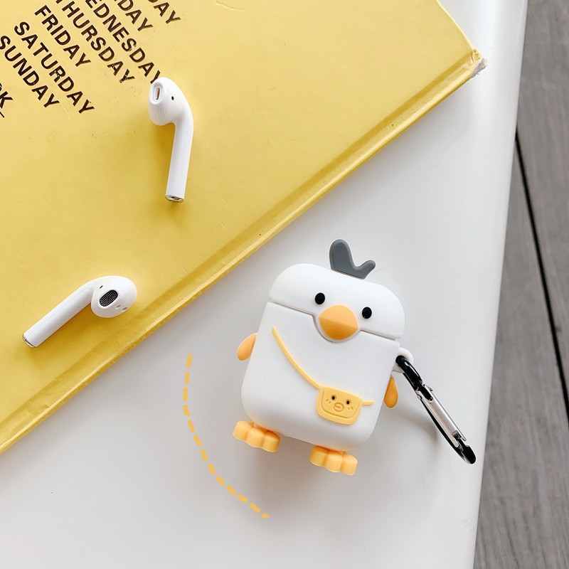 Vỏ ốp case  Airpod 1/2 & Pro bộ sưu tập heo và vịt siêu đáng yêu - bảo vệ tai nghe không dây chống va đập