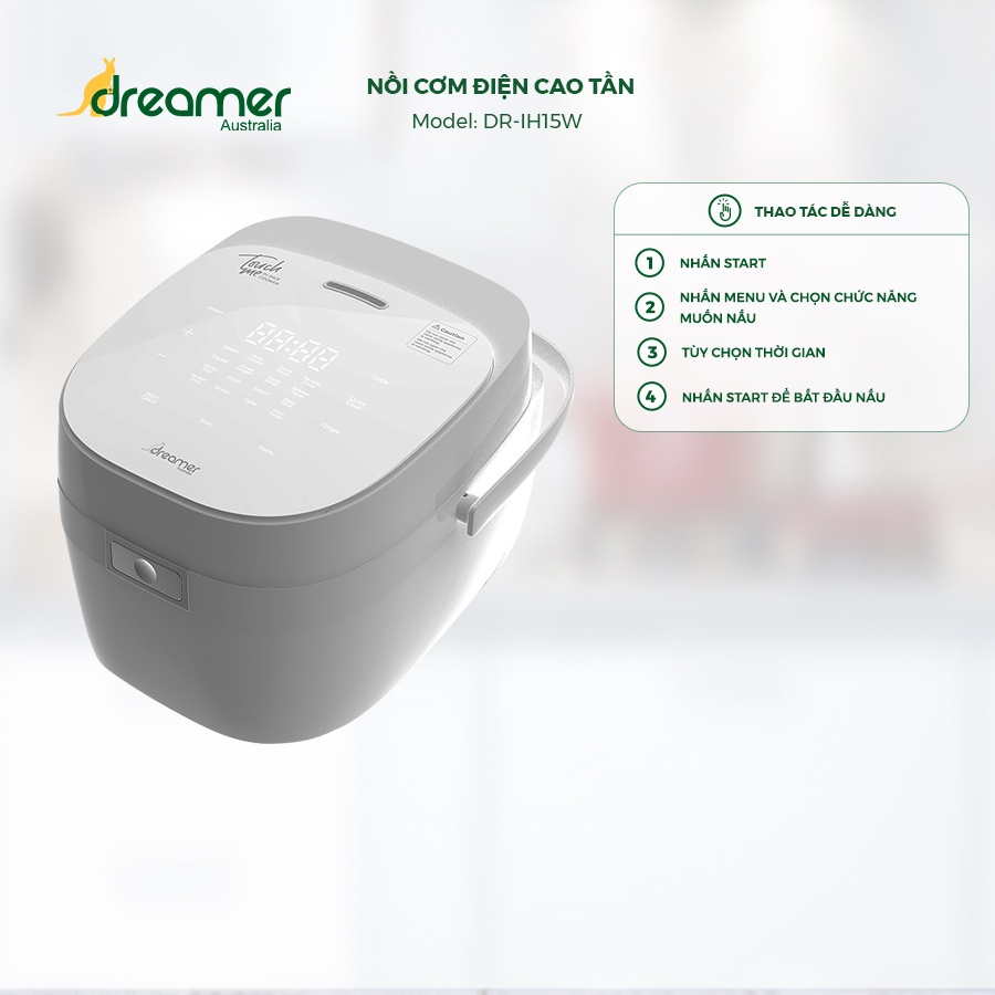 Nồi Cơm Điện Cao Tần Dreamer DR - IH15W - Chính Hãng Bảo Hành 12 Tháng