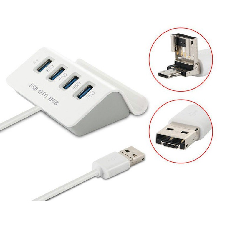 Đầu chia 4 cổng USB OTG Micro 3.0 480Mbps