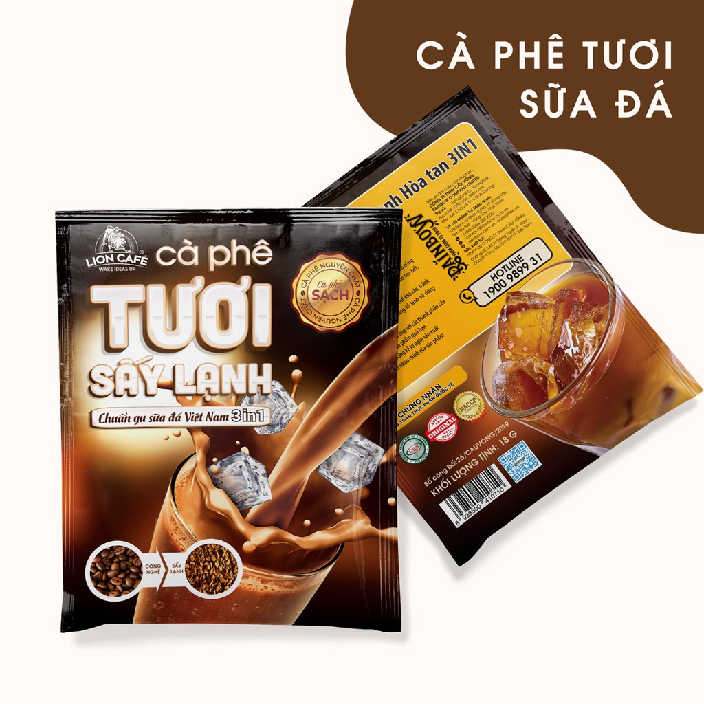 CÀ PHÊ SỮA HÒA TAN LIONCAFE (TƯƠI, NHÂN SÂM, CAPPUCINO DỪA, LATTE DỪA, GU SỮA ĐÁ, MACCHIATO) [GÓI LẺ - SIÊU RẺ - 7 LOẠI] | BigBuy360 - bigbuy360.vn