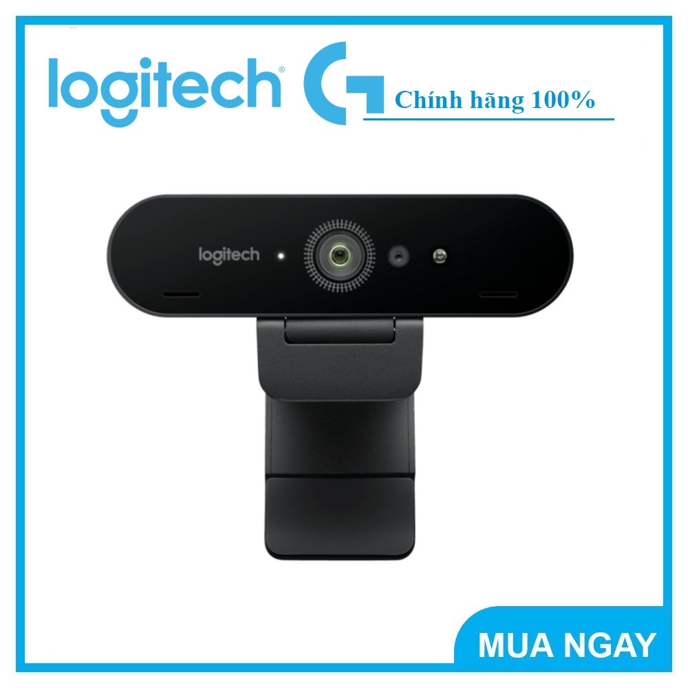 WEBCAM LOGITECH BRIO 4K - HÀNG CHÍNH HÃNG - Webcam cao cấp 4K với HDR và hỗ trợ Windows® Hello