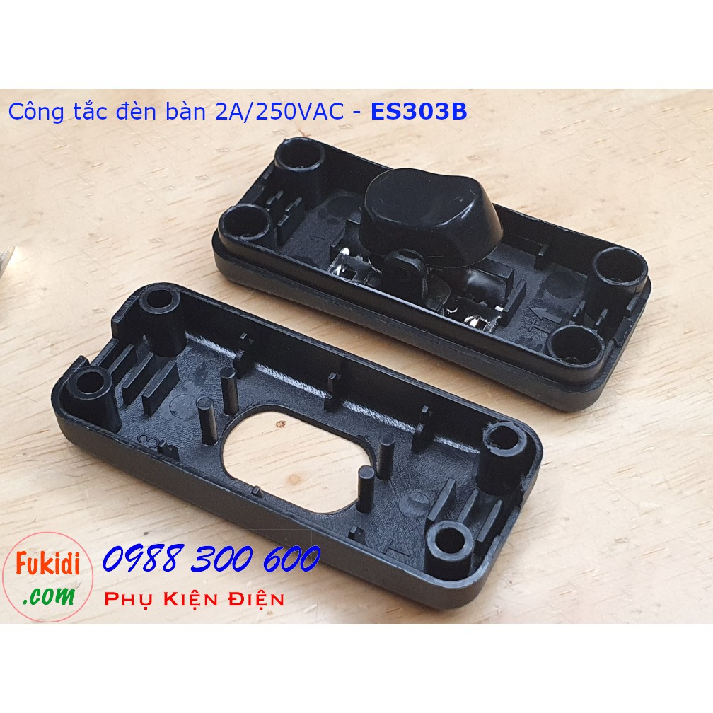 Công tắc dây treo 2A/250VAC dùng cho đèn bàn ES303 hai mài trắng và đen