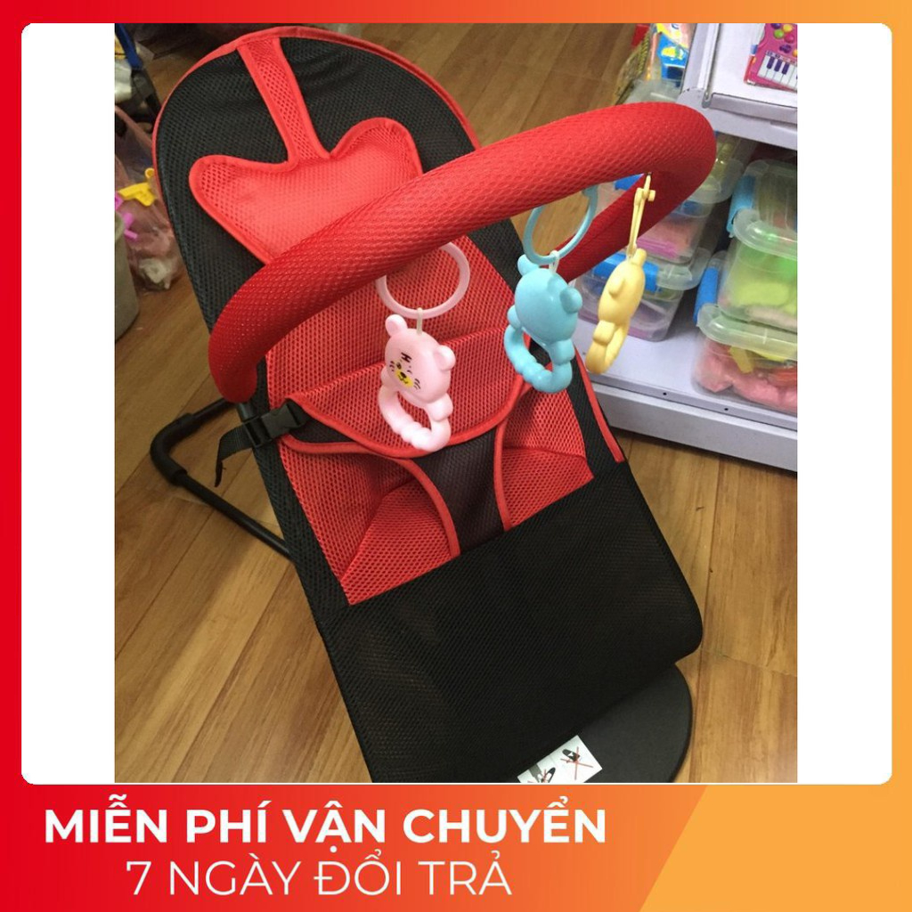 Ghế rung cho bé đa năng bập bênh - loại tự nhún có đồ chơi cho trẻ ngủ 1B