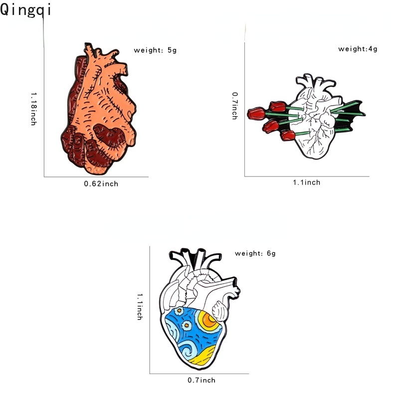 Huy hiệu cài áo Miss Zoe hình trái tim độc đáo