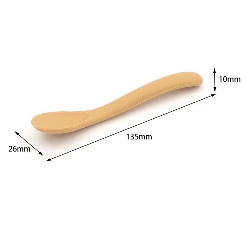 Thìa silicone, muỗng ăn dặm cho bé 5m+