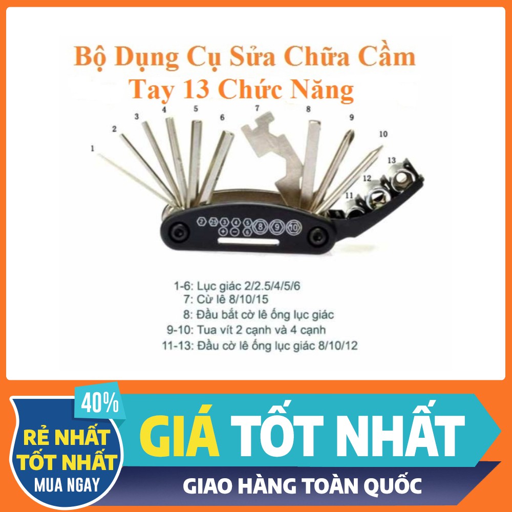 Bộ Vặn Ốc Vít Cầm Tay Đa Năng 13 trong 1 mở ốc lục giác - để cốp xe dễ dàng. [ Dân Phượt Người Hay Di Chuyển Hêt Sức Cần