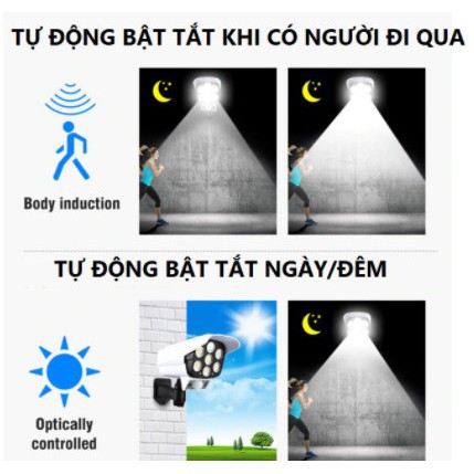 Đèn Năng Lượng Mặt Trời 2 Trong 1 Chống Thấm Nước Ip67 Gắn Tường Giả Camera An Ninh  - CÓ ĐIỀU KHIỂN TỪ XA