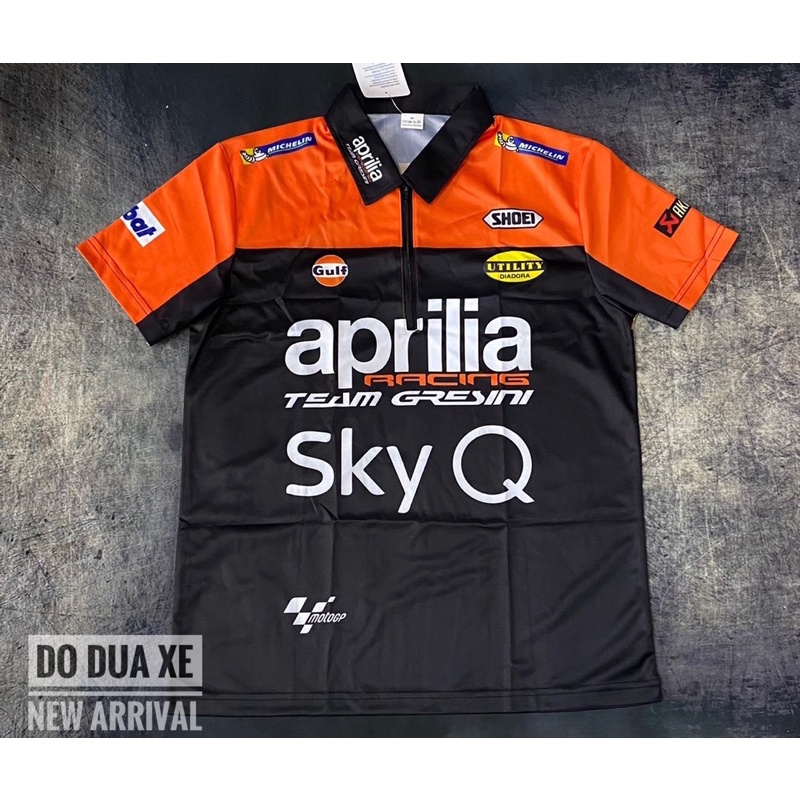 Áo thun đua xe polo Moto GP_aprilia