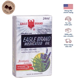 [Bill Mỹ🇺🇸] Dầu gió trắng Con Ó của Mỹ Eagle Brand Medicated Oil Lavender 24ml (Lốc 24ml x12 chai)